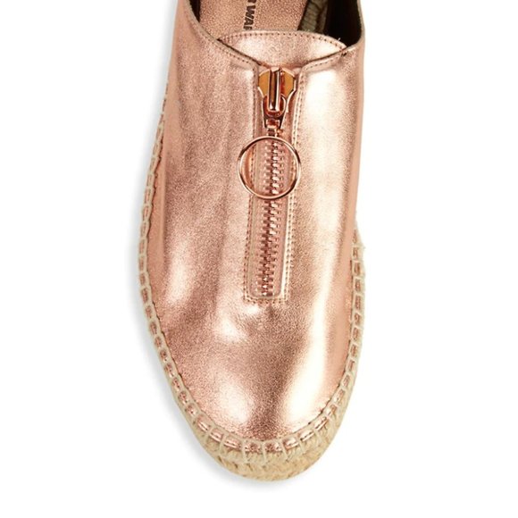 Alexander Wang Devon Rose Gold Metallic Platform Jute Espadrilles - Picture 4 of 17